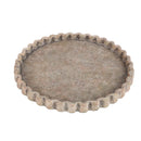 Jaydean Grey Cement Plate Ribbed Structure Round L