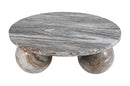 Diro Beige Marble 3 Ball Coffeetable Round