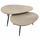 Veria Set Of 2 Coffeetables Beige Marble