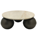 PTMD Skippy Coffee Table Beige Marble