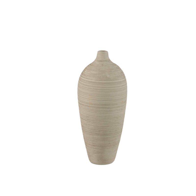 Cavinn Beige Matt Ceramic Bottle Vase S