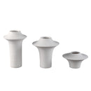Rinder White Matt Ceramic Wide Ring Vase High L