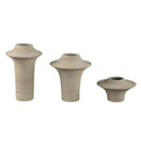 Rinder Beige Matt Ceramic Wide Ring Vase High L