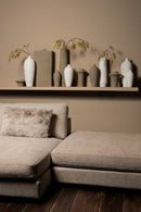 Zonna Beige Matt Ceramic High Vase S