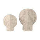 Linos Taupe Matt Ceramic Structure Round Vase L