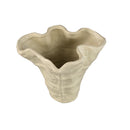 Reff Cream Matt Ceramic Wavy Shaped Pot L