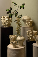 Reff Cream Matt Ceramic Wavy Shaped Pot M