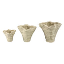 Reff Cream Matt Ceramic Wavy Shaped Pot M