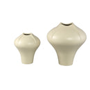 Ginos Cream Matt Ceramic Organic Bulb Vase L