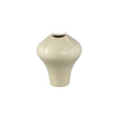 PTMD Ginos Cream Matt Ceramic Organic Bulb Vase S