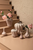 Hamish Pink Ceramic Round Wavy Shaped Vase S