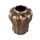 Hamish Bronze Ceramic Round Wavy Shaped Vase L