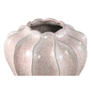 Hamish Pink Ceramic Round Wavy Shaped Vase L