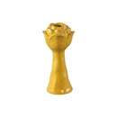 Minerva Yellow Ceramic Flower Shaped Vase L