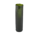 PTMD Alphaba Olive Green Round Ribbed Glass Vase Small L