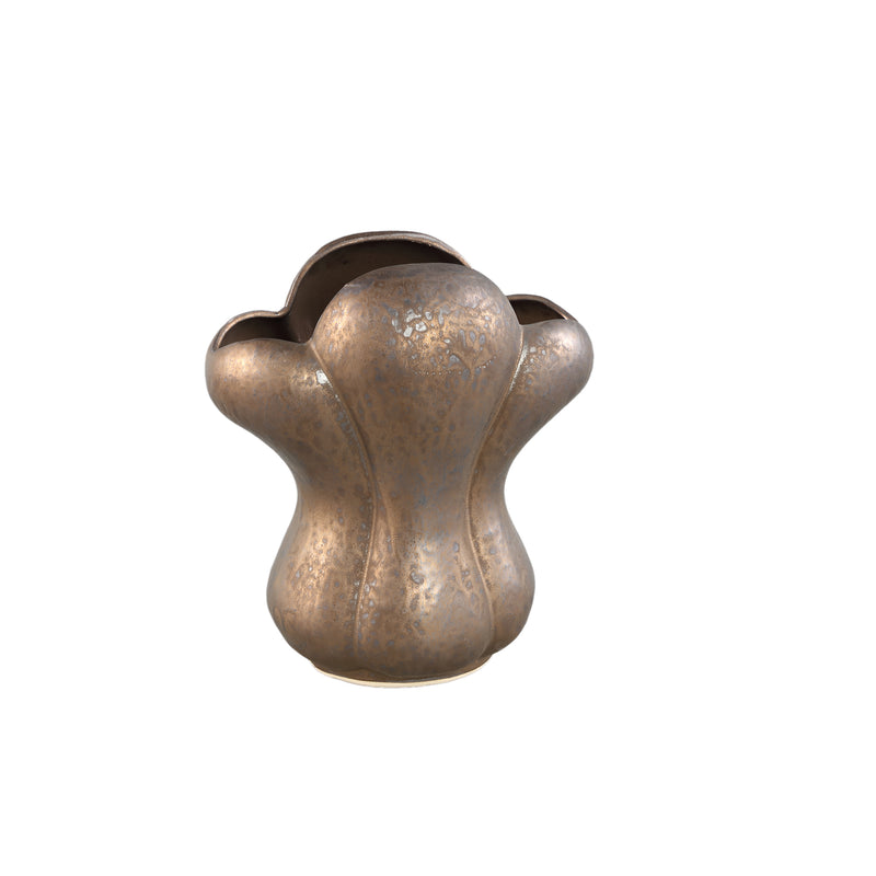 Mellie Bronze France Lily Flower Ceramic Vase M