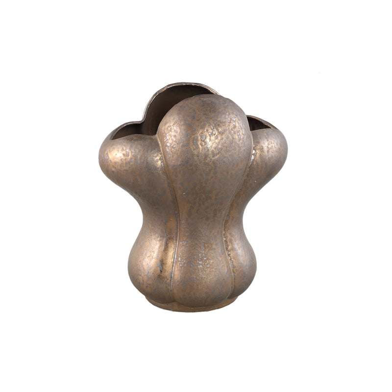 Mellie Bronze France Lily Flower Ceramic Vase L