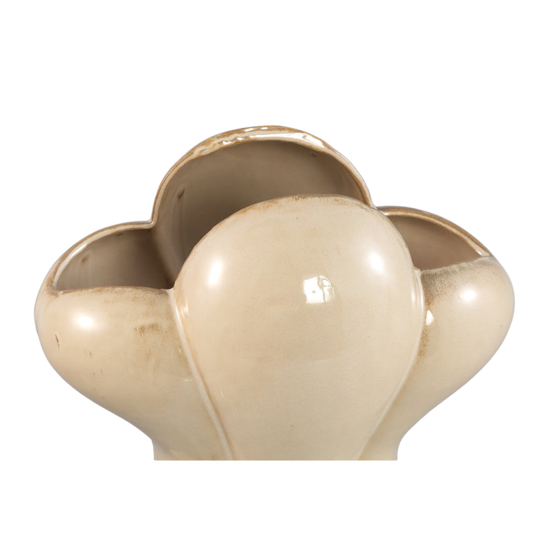 Mellie Cream France Lily Flower Ceramic Vase L