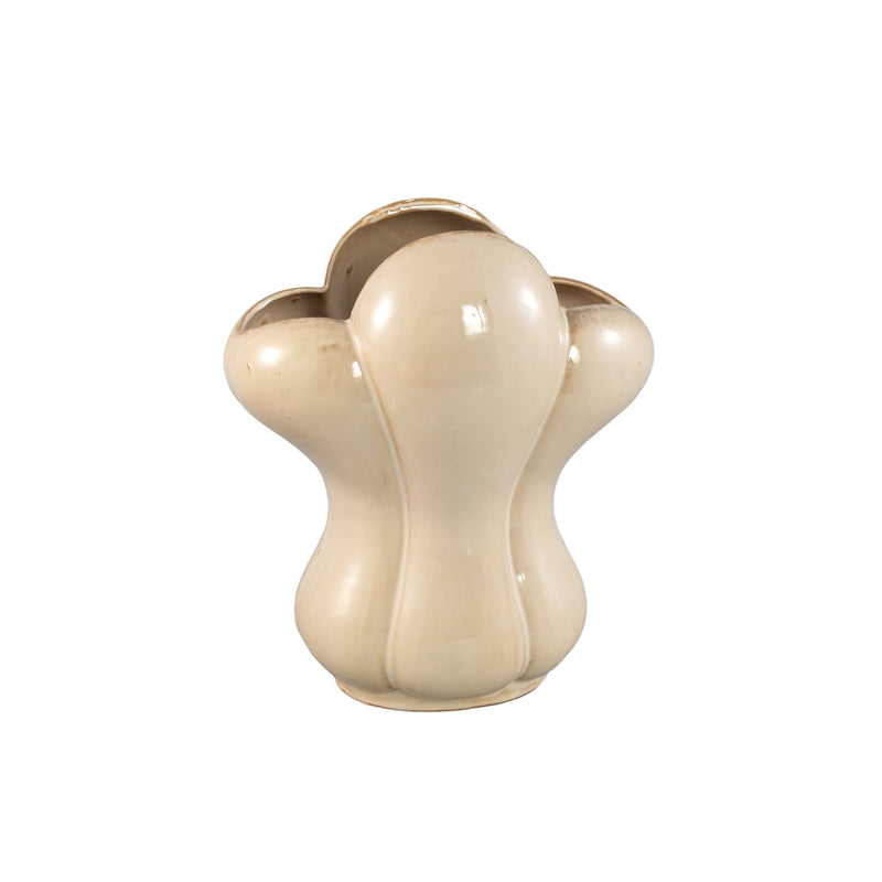 Mellie Cream France Lily Flower Ceramic Vase L