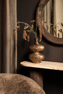 Chelsean Bronze Oval Bulby Shaped Ceramic Vase L