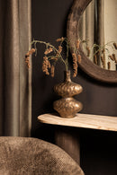Chelsean Bronze Oval Bulby Shaped Ceramic Vase L