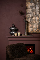 Shennen Antracite Ceramic Vase Leave Shaped Top S