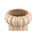Samaran Cream Round Ceramic Vase Ribbed High L