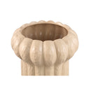 Samaran Cream Round Ceramic Vase Ribbed High L