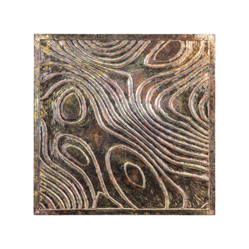PTMD Connolly Oil Green Wood Square Wall Panel S