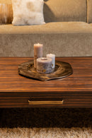 Linke BrownGold Aluminum Wavy Organic Plate L