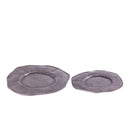 Linke GunMetal Aluminum Wavy Organic Plate L