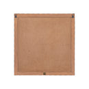 Jordie Brown Wooden Rect Wall Panel Round Pattern