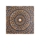 PTMD Jordie Brown Wooden Rect Wall Panel Round Pattern