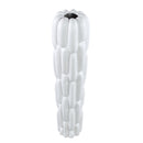 Seanis White Round Ceramic Vase Block Pattern M