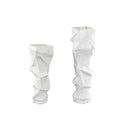 Kellie White Ceramic Organic Shaped Vase High