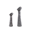 Shennen Antracite Ceramic Vase Leave Shaped Top L