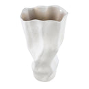 Violettee White Ceramic Wavy Vase Dot Pattern S
