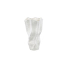 Violettee White Ceramic Wavy Vase Dot Pattern S