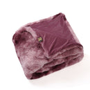 PTMD Linde Burgundy Faux Fur Plaid In Giftbox