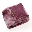 Linde Burgundy Faux Fur Bedspread Giftbox