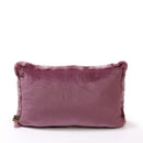 Linde Burgundy Faux Fur Cushion Rectangle