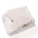 Linde Offwhite Faux Fur Bedspread Giftbox