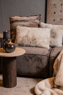 Linde Offwhite Faux Fur Cushion Square S