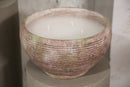 Pedro Brown Cement Outdoor Candle Striped M