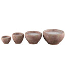 Pedro Brown Cement Outdoor Candle Striped M
