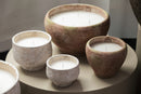 Haily White Cement Outdoor Candle On Base XL