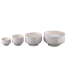 Haily White Cement Outdoor Candle On Base L