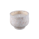 Haily White Cement Outdoor Candle On Base M