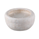 Sarai White Cement Outdoor Candle Rounded XL