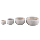 Sarai White Cement Outdoor Candle Rounded XL